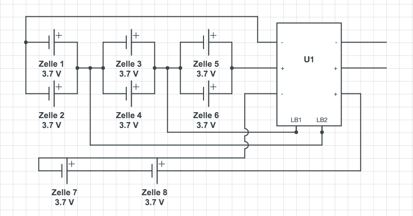 Eine andere Verschaltung der 18650 Zellen